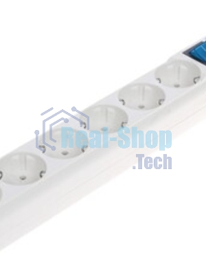 Сетевой фильтр Powercube SPL(5+1)-16B-P-3М-WHITE 3 м, 6 розеток, белый, коробка