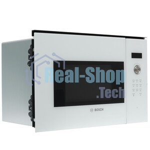 Микроволновая печь встраиваемая Bosch BFL524MW0 белый, 20 л, 800 Вт, переключатели - поворотный механизм/сенсор