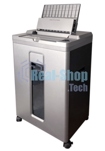 Шредер Office Kit SA200 (1,9х10) серый/черный с автоподачей (секр.P-5) фрагменты 200лист. 23лтр. пл.карты