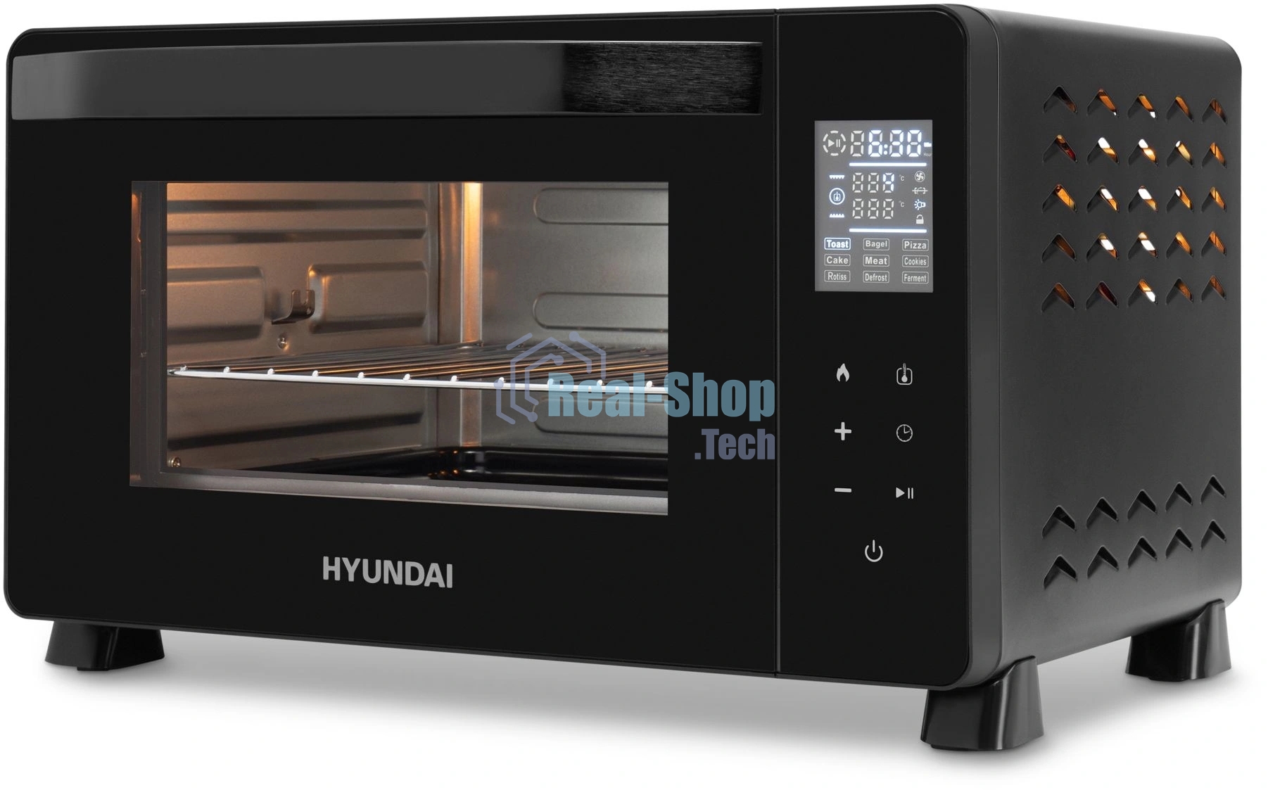 Мини-печь Hyundai MIO-HY088 23 л, 1500 Вт, черный