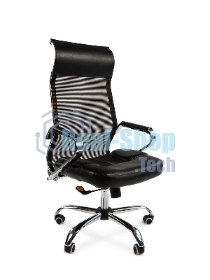 Кресло Chairman 700 черный, сетка, 120 кг, механизм качания