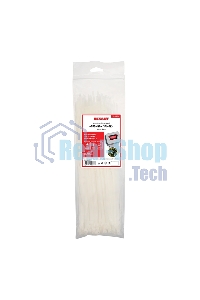 Хомут-стяжкa нейлоновая с тройным замком Rexant 300x4,8 мм, белая, упаковка 100 шт.