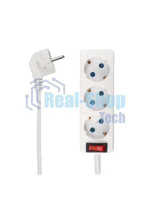 Удлинитель PROconnect 3 гнезда, 10 м, 3х0.75 мм², с/з, белый