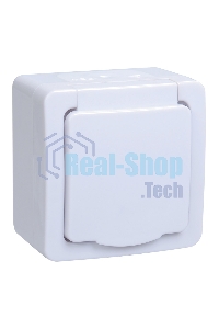 Розетка одноместная Iek ERMP12-K01-16-54-EC РСб20-3-ГПБб роз.1м с з/к о/у IP54 (цвет крышки:белый) ГЕРМЕС PLUS