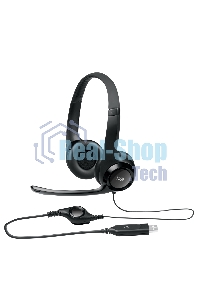 Гарнитура проводная Logitech Headset Logitech H390 USB черный