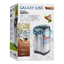 Термопот Galaxy Line GL 0604 серебристый с черным, 900 Вт, 3,8 л