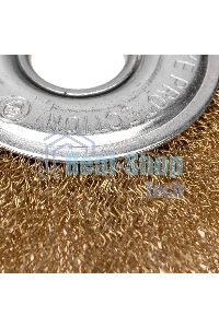 Щетка дисковая для УШМ Kranz латунь 125 мм, отв. 22,23 мм