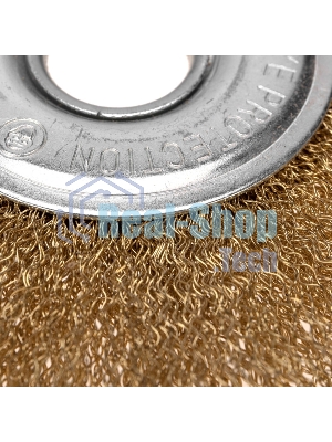 Щетка дисковая для УШМ Kranz латунь 125 мм, отв. 22,23 мм