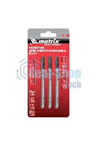 Полотна для электролобзика Matrix по дереву, 3 шт. T244D, 75 x 4мм, HCS