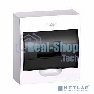 Бокс ОП EASY9 навесн. с прозрачной дверью 1ряд 8мод. SchE