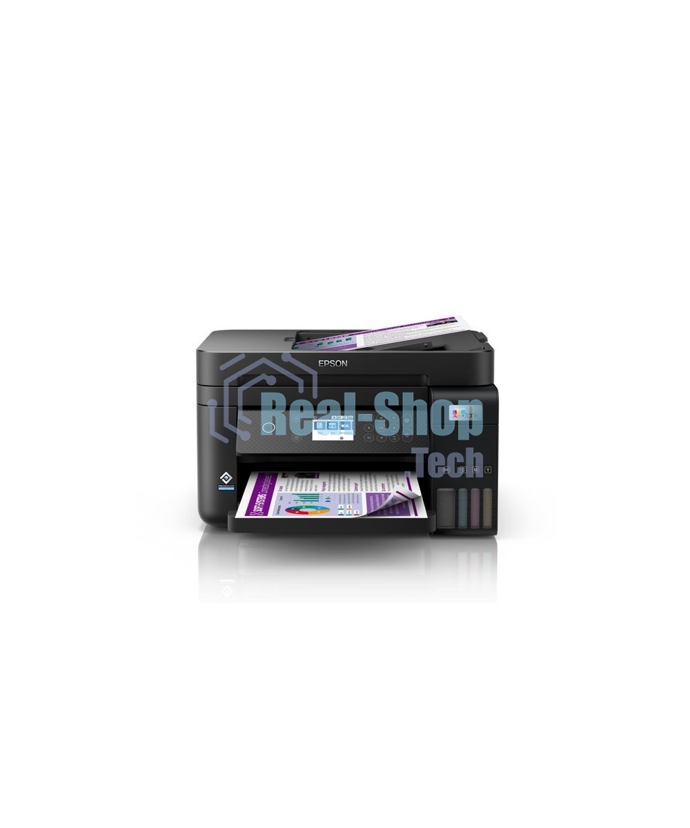 МФУ струйное Epson EcoTank L6270, A4, цветной, печ. до 33/15.5 стр/мин. (ч/б/цв.), 1200 x 4800 dpi (печ.), 1200x2400dpi (скан.), USB, RJ-45, Wi-Fi