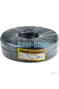 Кабель коаксиальный PROconnect RG-6U, 75 Ом, CCS/Al/Al, 48%, бухта 100 м, черный OUTDOOR