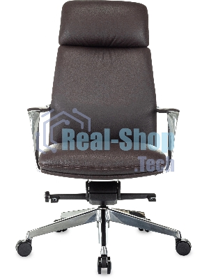 Кресло Бюрократ VEGA коричневый, кожа