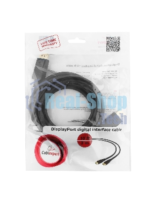 Кабель DisplayPort Gembird/Cablexpert, 3м, 20M/20M, черный, экран, пакет(CC-DP-10)