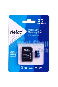 Флеш карта microSDHC 32Gb Netac P500 NT02P500STN-032G-R (с SD адаптером) 80Mb/s