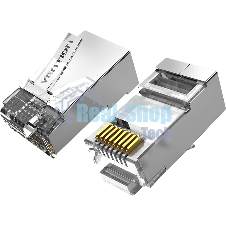 Коннектор Vention RJ45 (8p8c), FTP, cat. 6A, под витую пару, экранированный (10 шт.)