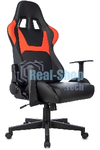 Кресло игровое Zombie Game Penta черный/красный эко.кожа с подголов. крестов. пластик