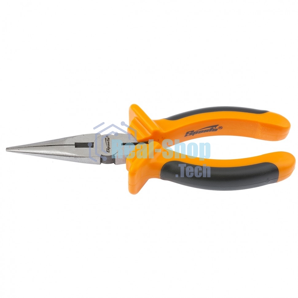Длинногубцы Sparta Comfort, 160 мм, прямые шлифованные, двухкомпонентные рукоятки
