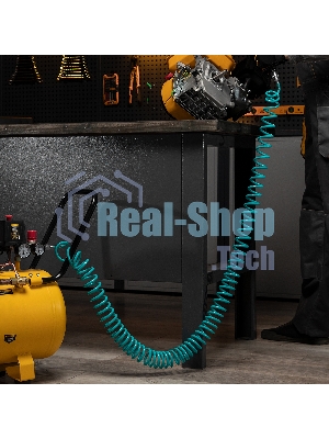 Полиуретановый спиральный шланг профессиональный Stels BASF, 15 м, с быстросъемными соединением