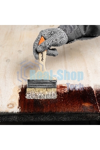 Кисть плоская Sparta 100 мм, натуральная щетина, деревянная ручка, для масляных краскок, лаков