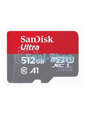 Флеш карта microSD 512Gb SanDisk microSDXC Class 10 Ultra UHS-I A1 140Mb/s