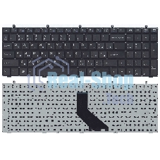 Клавиатура для ноутбука DNS 0170720 Clevo W350 w370 черная (плоский ENTER)