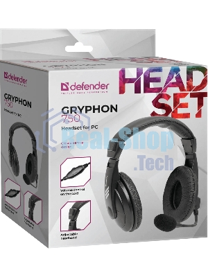 Гарнитура Defender Gryphon 750 чёрный, проводная
