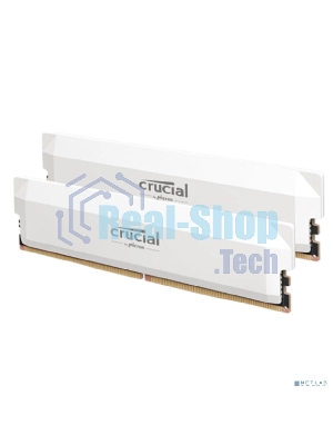 Оперативная память Crucial Pro Gaming by Micron, DDR5, 64GB (2x32GB), 6400 MHz, CL40, с радиатором, белый