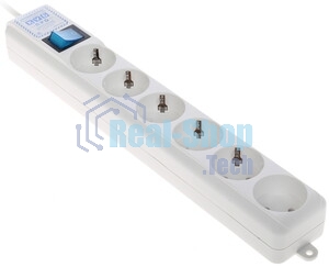 Сетевой фильтр Powercube SPL(5+1)-16B-P-3М-WHITE 3 м, 6 розеток, белый, коробка