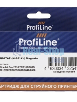 Картридж струйный ProfiLine PL-CN047AE №951XL для принтеров HP OfficeJet Pro 251dw/276dw/8100/8600/8610/8620e Magenta
