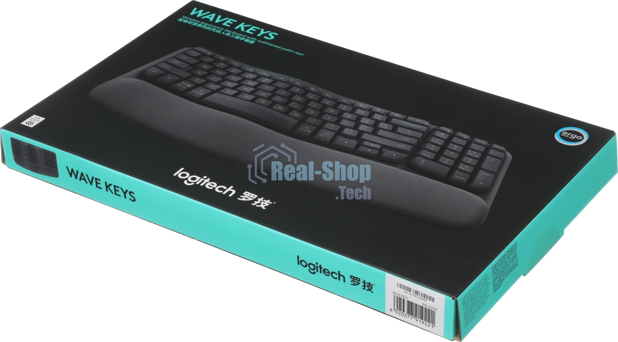 Клавиатура Logitech Wave Keys беспроводная, Bluetooth, радиоканал, серый