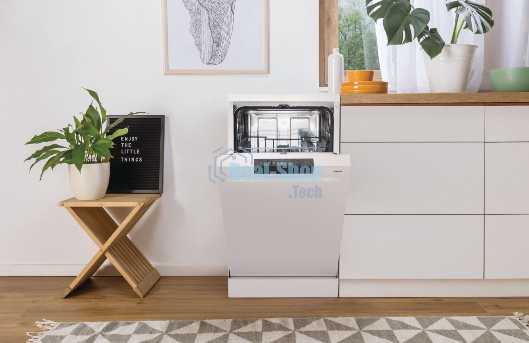 Посудомоечная машина Gorenje GS520E15W, белая, 44.8 см, 9 компл., 47 дБ, класс A++