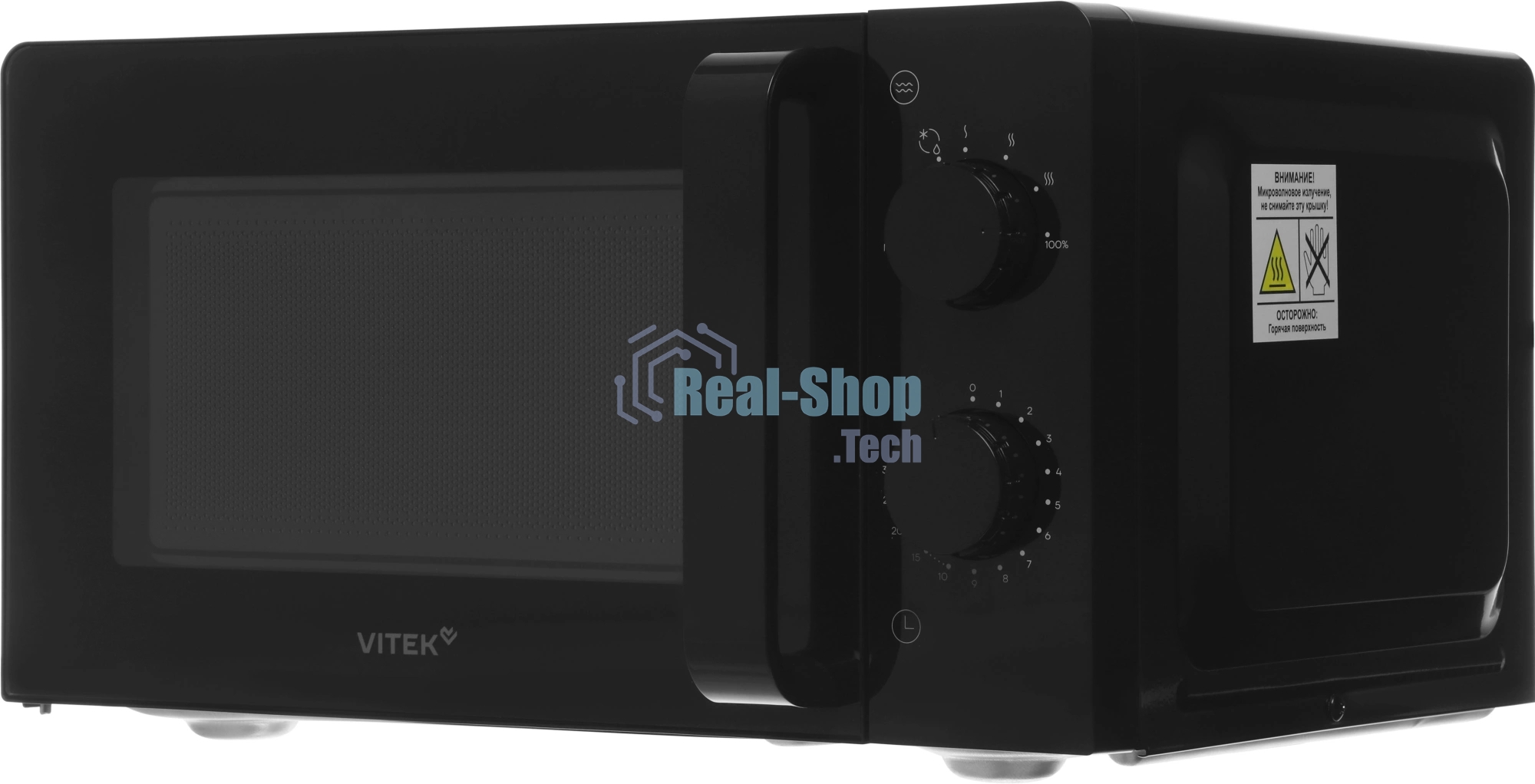 Микроволновая печь Vitek VT-MW0920 черный, 20 л, 700 Вт, переключатели — поворотный механизм