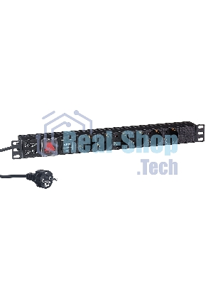 Блок розеток горизонтальный ExeGate ServerPro PDU-19H608 Al-6S-EU2-SW-SPD1, 19