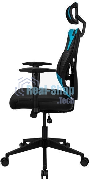 Кресло Aerocool GUARDIAN Ice Blue голубой, сетка, 150 кг, подголовник, регулируемые подлокотники, механизм качания, поясничная подушка