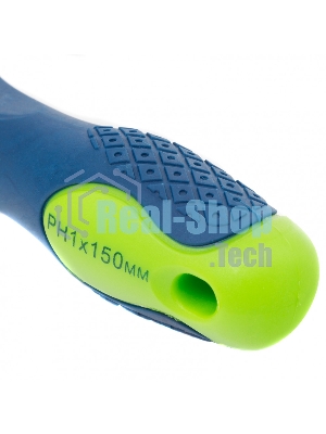 Отвертка Сибртех PH1 х 150 мм, CrV, двухкомпонентная рукоятка