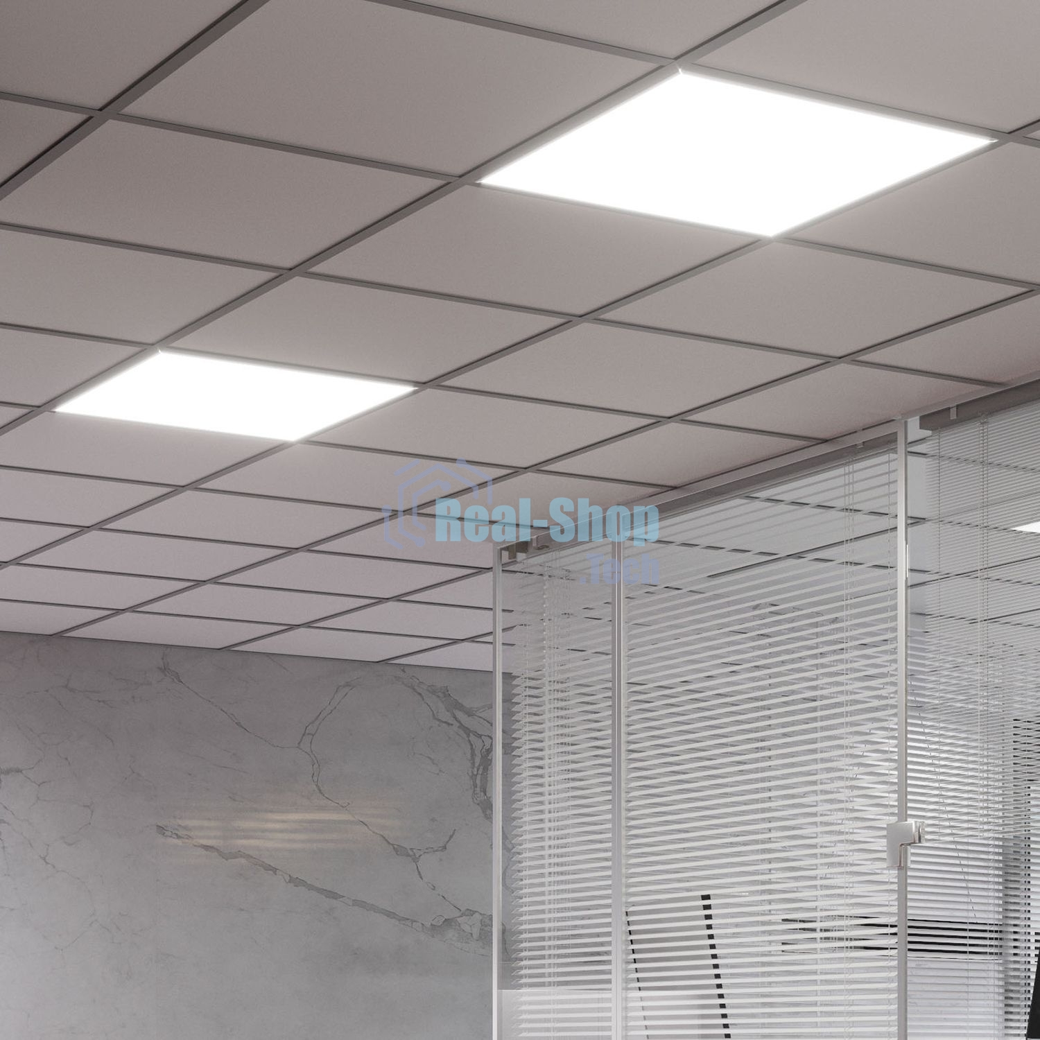 Светильник Gauss MiR IP40 встр/накл 595x595x50мм 35Вт 3500лм 6500К призма