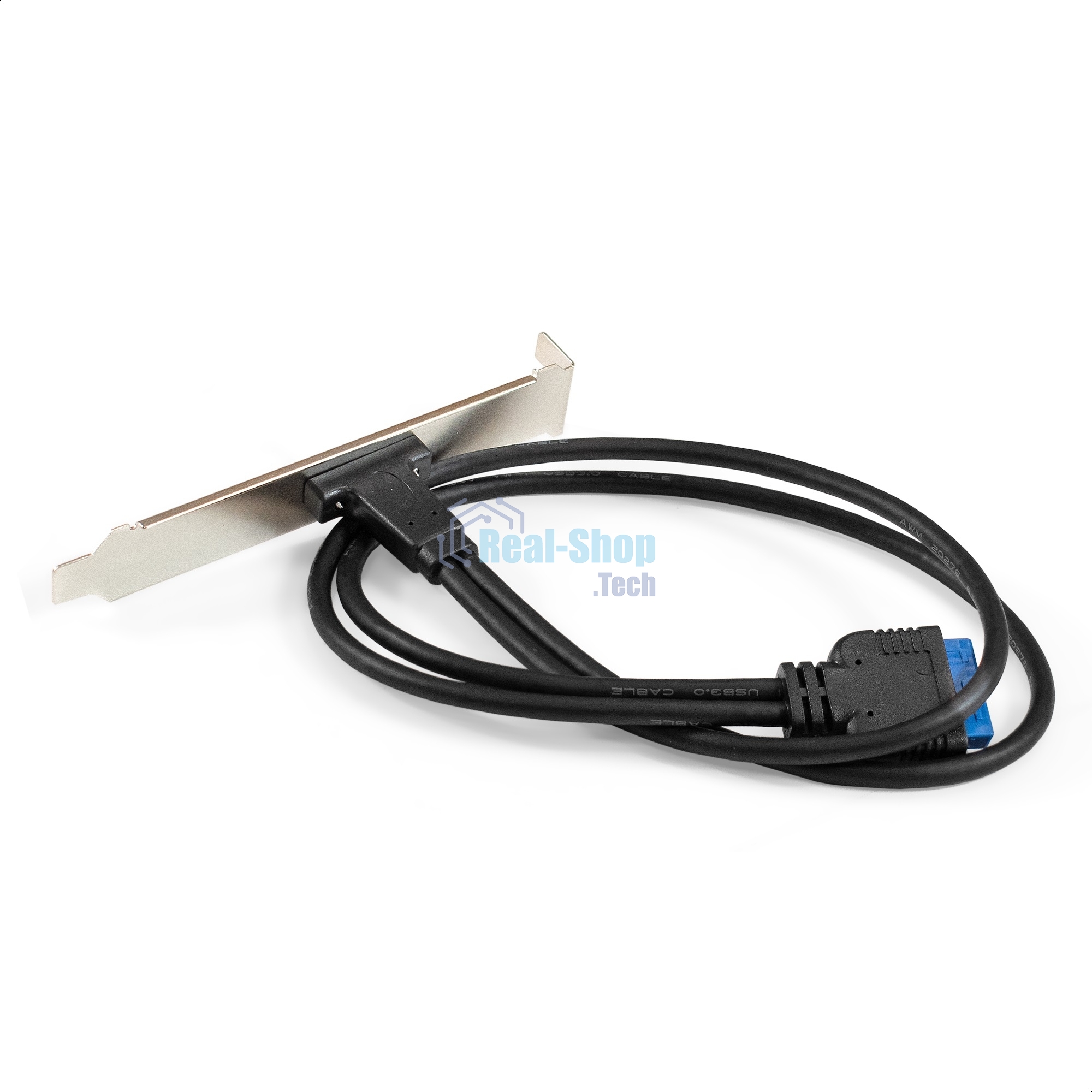 Планка портов в корпус Type-C ExeGate BrctUSB3-1C (USB 3.2 Gen1 20pin (IDC 20pin F) --> USB 3.2 Gen1 Type-Cf, кабель 30 см)