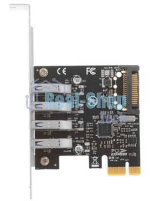Контроллер ExeGate EXE-314 PCI-E 2.0, 4*USB 3.0 ext, разъем доп.питания (OEM)