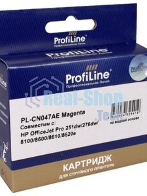 Картридж струйный ProfiLine PL-CN047AE №951XL для принтеров HP OfficeJet Pro 251dw/276dw/8100/8600/8610/8620e Magenta