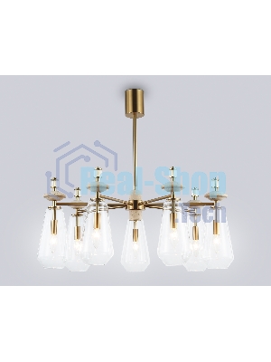 Люстра Ambrella light LH53306/7 BS/CL латунь/прозрачный E14*7 max 40W D770*925