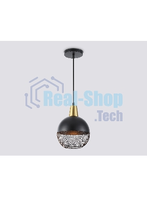 Светильник Ambrella light TR8504 BK/CP черный/медь E27 max 60W D200*1000