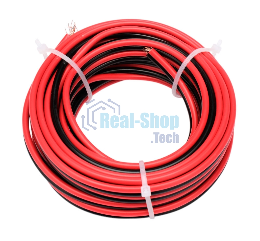 Акустический кабель Cablexpert CC-TC2Lx0.75-5M, 2x0.75мм2, 5м, черно-красный, пакет