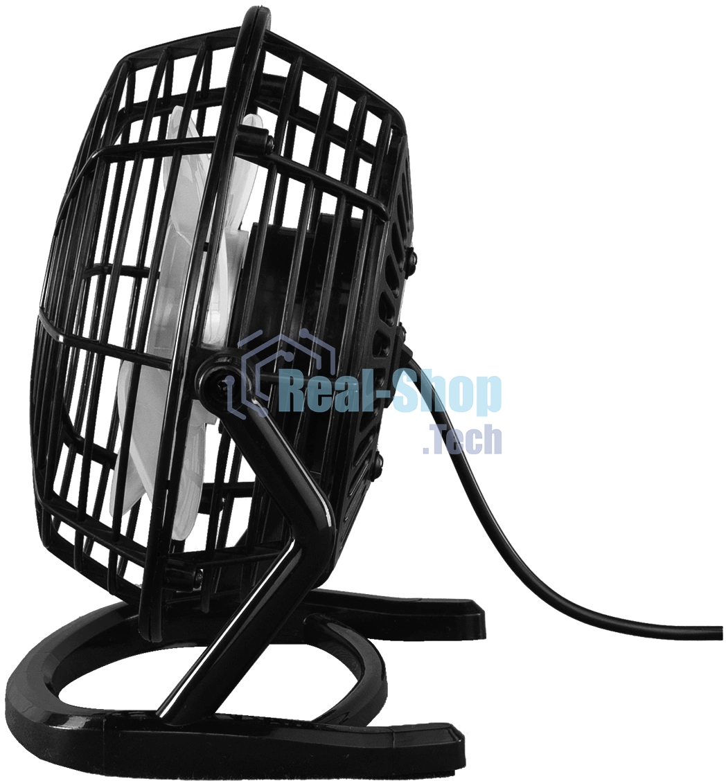 Вентилятор Rix RDF-1500USB чёрный, настольный, 2.5 Вт, 1 скорость, 10 см
