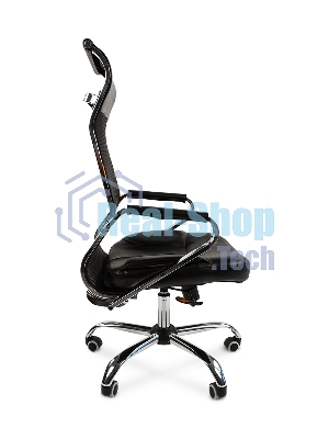 Кресло Chairman 700 черный, сетка, 120 кг, механизм качания