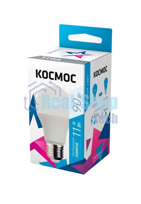 Лампа светодиодная LED BASIC A60 11Вт 220В E27 4500К Космос LkecLED11wA60E2745