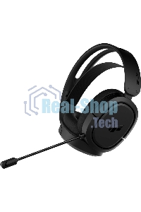 Игровые наушники ASUS TUF Gaming H1 WL черные (2.4 ГГц, 7.1 виртуально, 40мм, неодимовые магниты, 32 Ом, 20~20000 Гц, микрофон, USB-C, PC, Mac, PS4, Nintendo Switch, Xbox One, 90YH0391-B3UA00)