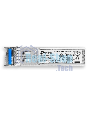 Модуль TP-Link SFP 1000Base-BX WDM Bi-Directional SFP module, TX: 1310 nm and RX: 1550 nm, 1 LC Simplex port, up to 2 km transmission distance in 9/125 μm SMF (Single-Mode Fiber), Supports Digital Diagnostic Monitoring (DDM).