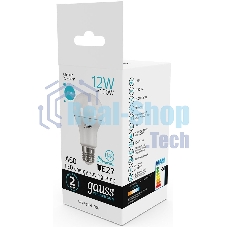Лампа светодиодная Gauss Elementary 12Вт цок.: E27 груша 220B 4100K св. свеч. белый ней. A60 (упак.: 10 шт)