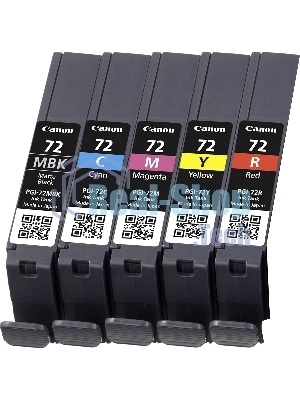 Картридж струйный CANON PGI-72 MBK/C/M/Y/R MULTIPACK (1640 стр. 13 мл) для CANON PRO-10